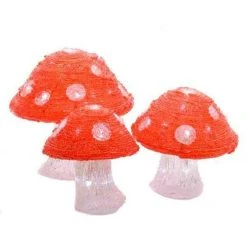 Outlet β Lumineo Set Of 3 LED Lit Acrylic Toadstools π 9 Outlet β Lumineo Set Of 3 LED Lit Acrylic Toadstools π -UK Christmas World Sales Store 162612