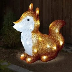 New β Snowtime Acrylic Fox With 30 Ice White LEDs β¨