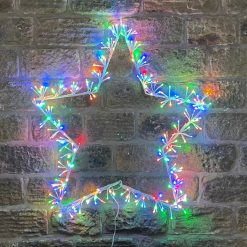 Deals ???? Premier 90cm White Star Cluster With 320 Multi Coloured Twinkle LEDs ????