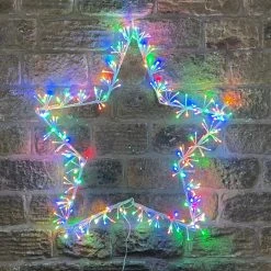 Cheapest 🔔 Premier 1.2m White Star Cluster Silhouette With Multi Coloured LEDs ⌛
