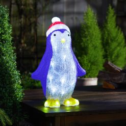 Hot Sale ✔️ Three Kings 30cm Acrylic Penguin With Cool White LED's ????