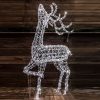 Budget ???? Noma 2m White Wicker Standing Reindeer With 400 White LEDs ????