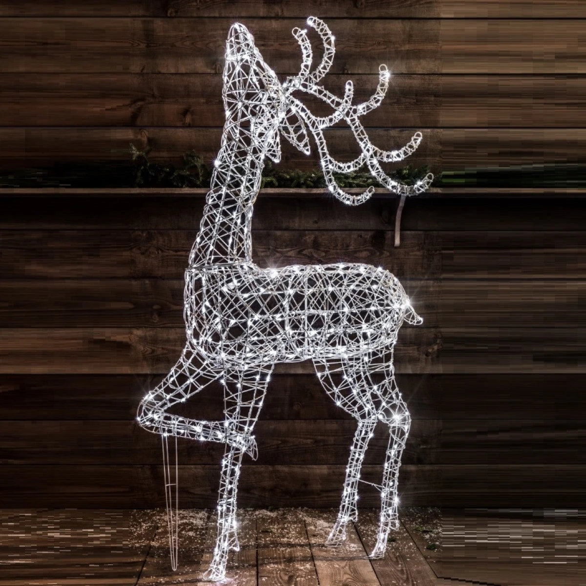 Budget π Noma 2m White Wicker Standing Reindeer With 400 White LEDs π 1 Budget π Noma 2m White Wicker Standing Reindeer With 400 White LEDs π