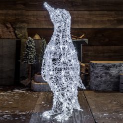 Flash Sale ⭐ Noma 80cm White Acrylic Penguin With 80 White LEDs ????