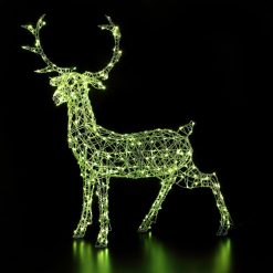 New ???? Noma 1.4m Colour Changeable White Wicker Stag With Remote Control ???? -UK Christmas World Sales Store 2521011 20