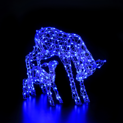 Discount ???? Noma Set Of 2 Remote Controlled Colour Changeable White Wicker Deer & Fawn ???? -UK Christmas World Sales Store 2521013 7 highres 900690