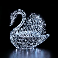 Coupon ⭐ Noma 1m White Rattan Serpentine Swan With Colour Changeable LED's And Remote Control 😍 -UK Christmas World Sales Store 2521014 1 highres 900697