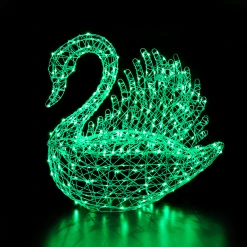 Coupon ⭐ Noma 1m White Rattan Serpentine Swan With Colour Changeable LED's And Remote Control 😍 -UK Christmas World Sales Store 2521014 5 highres 900697