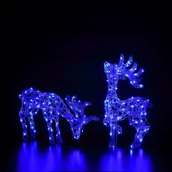 Outlet ???? Noma 60cm Colour Changeable White Wicker Standing Stag With Remote Control ???? -UK Christmas World Sales Store 2521017 18 4