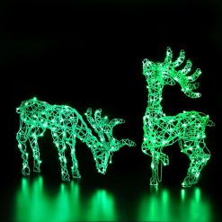 Wholesale ???? Noma 60cm Colour Changeable White Wicker Grazing Stag With Remote Control ???? 4 Wholesale ???? Noma 60cm Colour Changeable White Wicker Grazing Stag With Remote Control ???? -UK Christmas World Sales Store 2521018 3