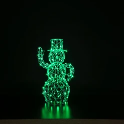 Best Sale 👏 Noma 1m White Rattan Dickensian Snowman With 120 Colour Changeable With 120 LED's 🎁 -UK Christmas World Sales Store 2521020 2 highres 900699