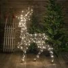 Budget 🎁 Noma 1.35m Brown Wicker Standing Richmond Stag With Warm White LEDs 😍