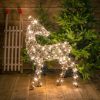 Budget ⌛ Noma 1m Brown Wicker Richmond Deer With Warm White Leds ????