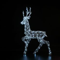 New ⭐ Noma 1.35m Colour Changeable White Wicker Standing Stag With Remote Control ???? 2 New ⭐ Noma 1.35m Colour Changeable White Wicker Standing Stag With Remote Control ???? -UK Christmas World Sales Store 2522118 900693