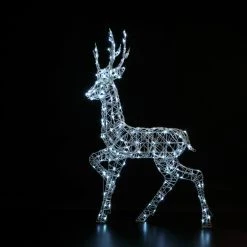 New β Noma 1.35m Colour Changeable White Wicker Standing Stag With Remote Control π 5 New β Noma 1.35m Colour Changeable White Wicker Standing Stag With Remote Control π -UK Christmas World Sales Store 2522118 900693