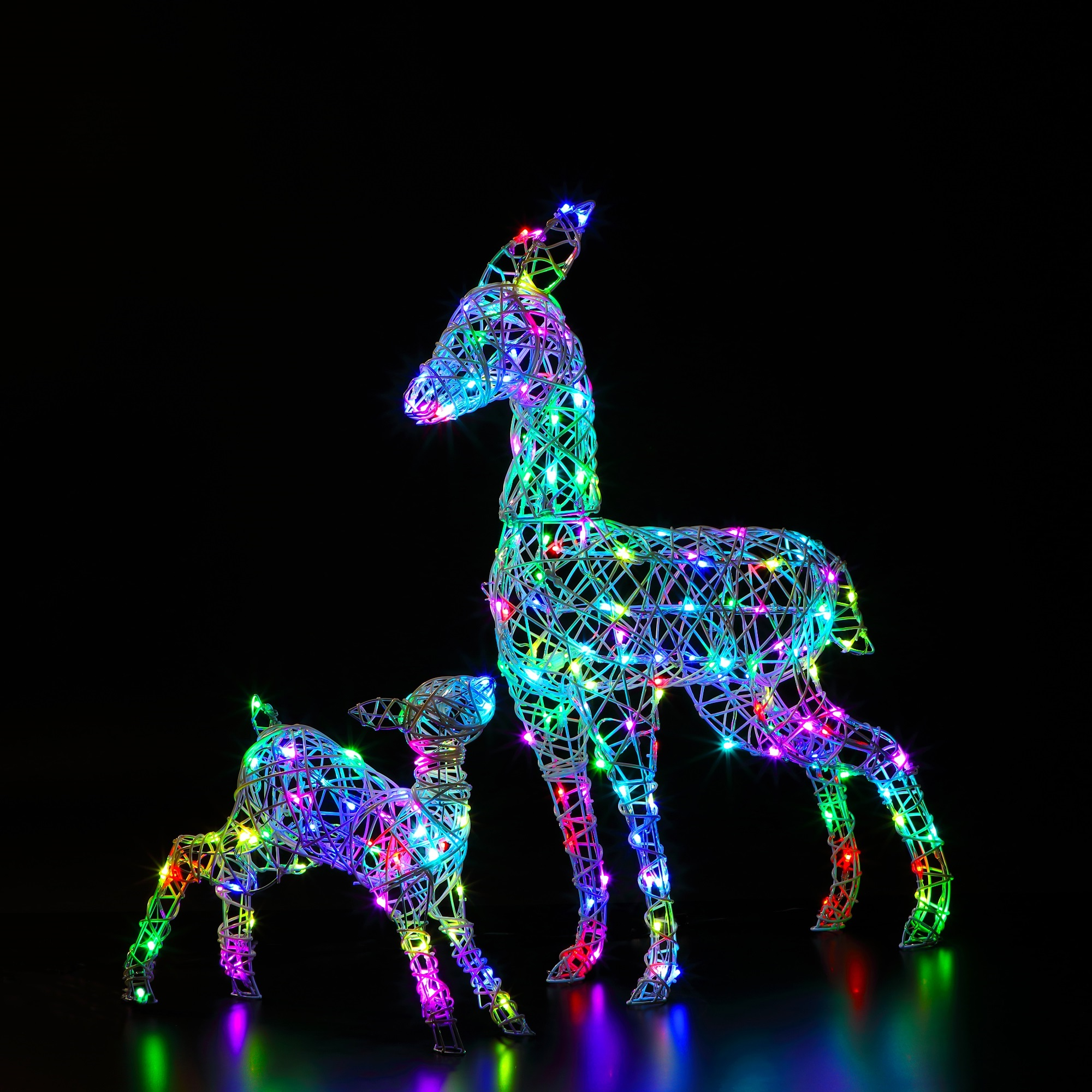 Set of 2 Colour Changeable Deer & Fawn with Remote Control Hot Sale ???? Noma Set Of 2 Colour Changeable Deer & Fawn With Remote Control ???? -UK Christmas World Sales Store 2522120 900694