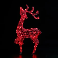 Hot Sale ✔️ Noma 1m White Rattan Blenheim Stag With Colour Changeable LEDs And Remote Control 👍 -UK Christmas World Sales Store 2522121 1 900696