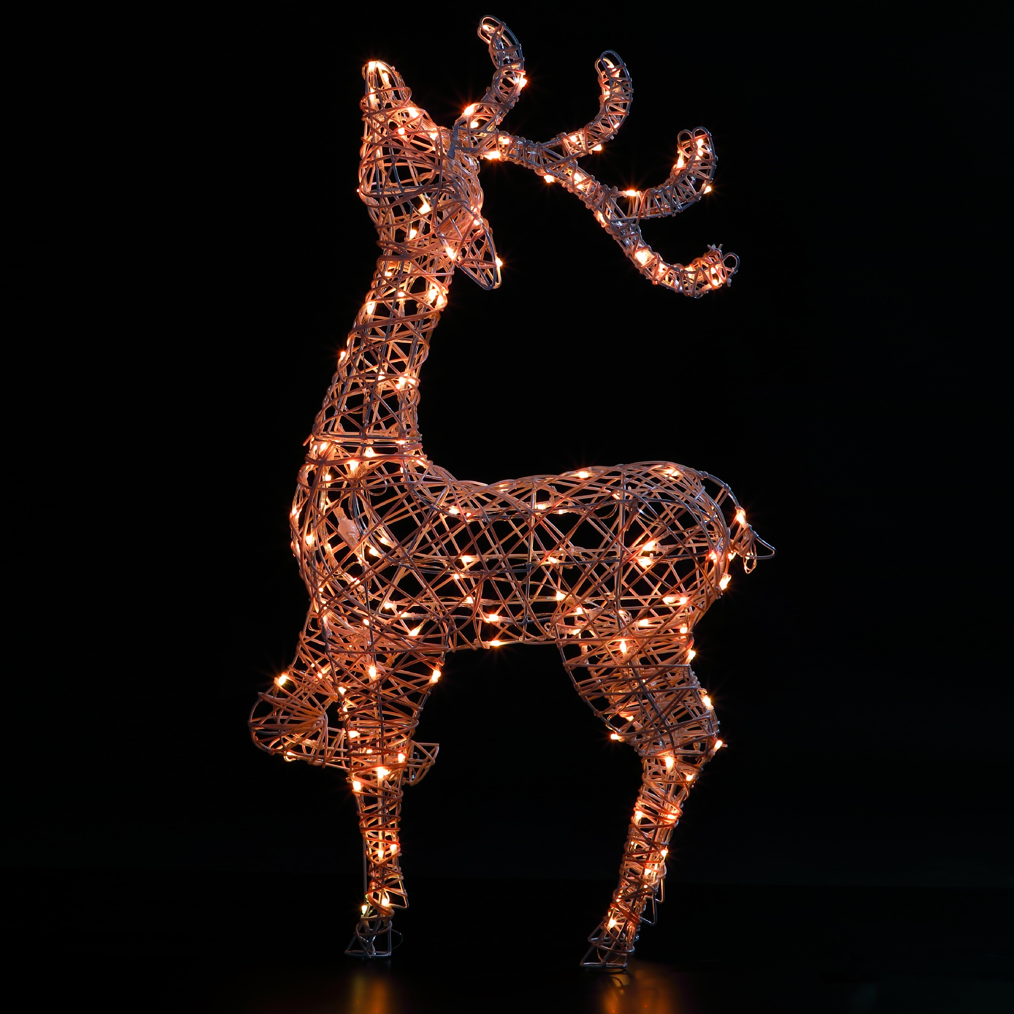 1m White Rattan Blenheim Stag With Colour Changeable LEDs and Remote Control Hot Sale ✔️ Noma 1m White Rattan Blenheim Stag With Colour Changeable LEDs And Remote Control ???? -UK Christmas World Sales Store 2522121 2 900696