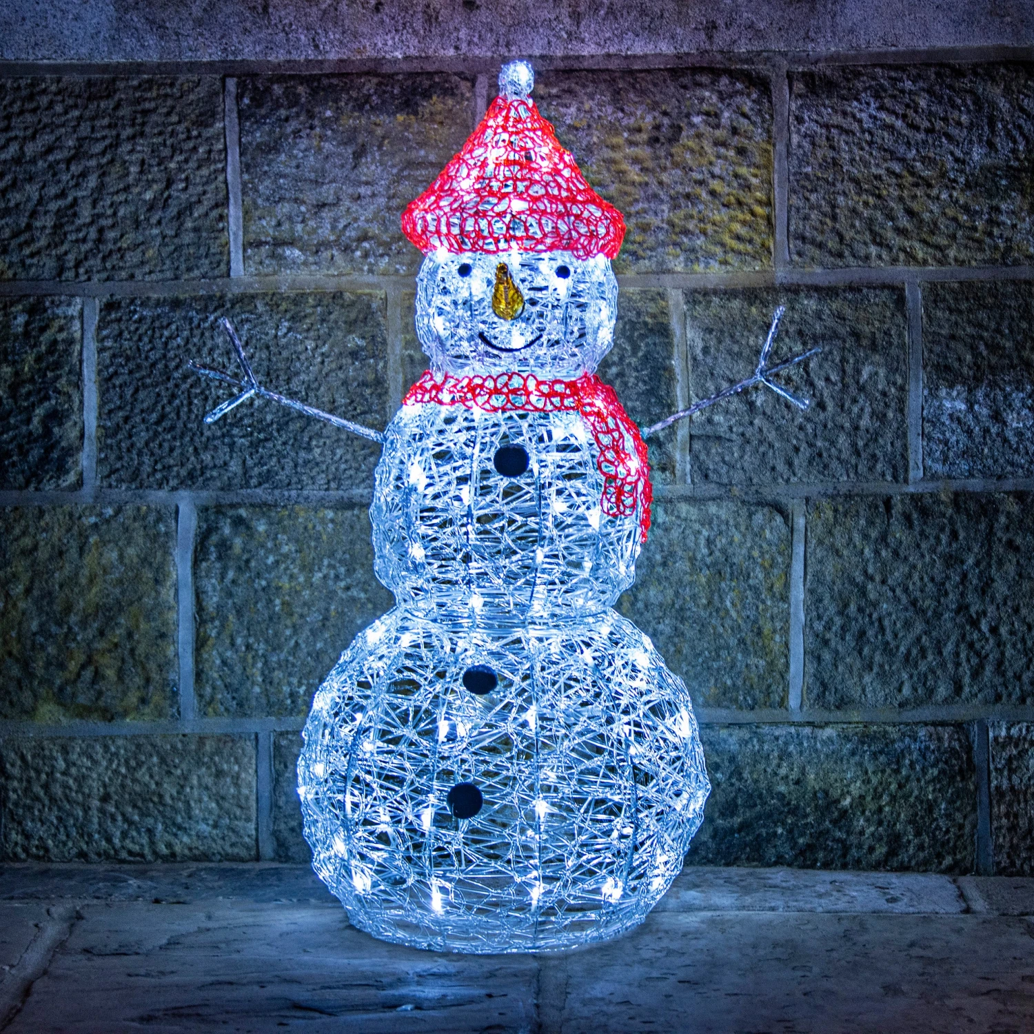 New β€οΈ Kaemingk Large Outdoor Snowman π Christmas Acrylic With Ice White LEDs π₯ 1 New β€οΈ Kaemingk Large Outdoor Snowman π Christmas Acrylic With Ice White LEDs π₯
