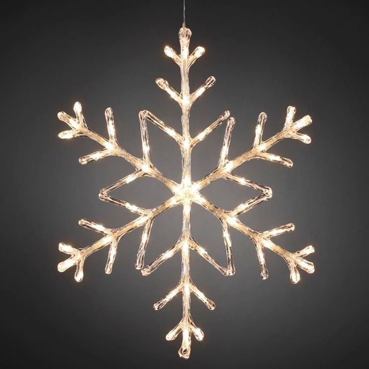60cm White LED Snowflake Silhouette Promo ???? Konstsmide 60cm White LED Snowflake Silhouette ✨ -UK Christmas World Sales Store 4460 103EE 1