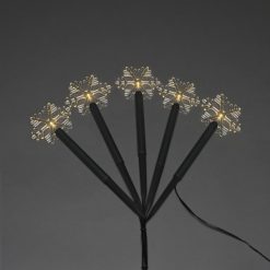 Best deal ???? Konstsmide Set Of 5 Warm White Snowflake Stake Pathway Lights ???? -UK Christmas World Sales Store 4469 100.P.1.0 900553 2