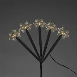 Best deal 👍 Konstsmide Set Of 5 Warm White Snowflake Stake Pathway Lights 💯 -UK Christmas World Sales Store 4469 100.P.1.0 900553 2