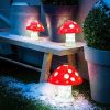 Outlet ⌛ Lumineo Set Of 3 LED Lit Acrylic Toadstools ????
