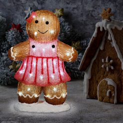 Brand new ???? Lumineo Acrylic Gingerbread Girl With 48 White LED Lights ????