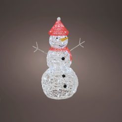 New ❤️ Kaemingk Large Outdoor Snowman ???? Christmas Acrylic With Ice White LEDs ???? -UK Christmas World Sales Store 499497