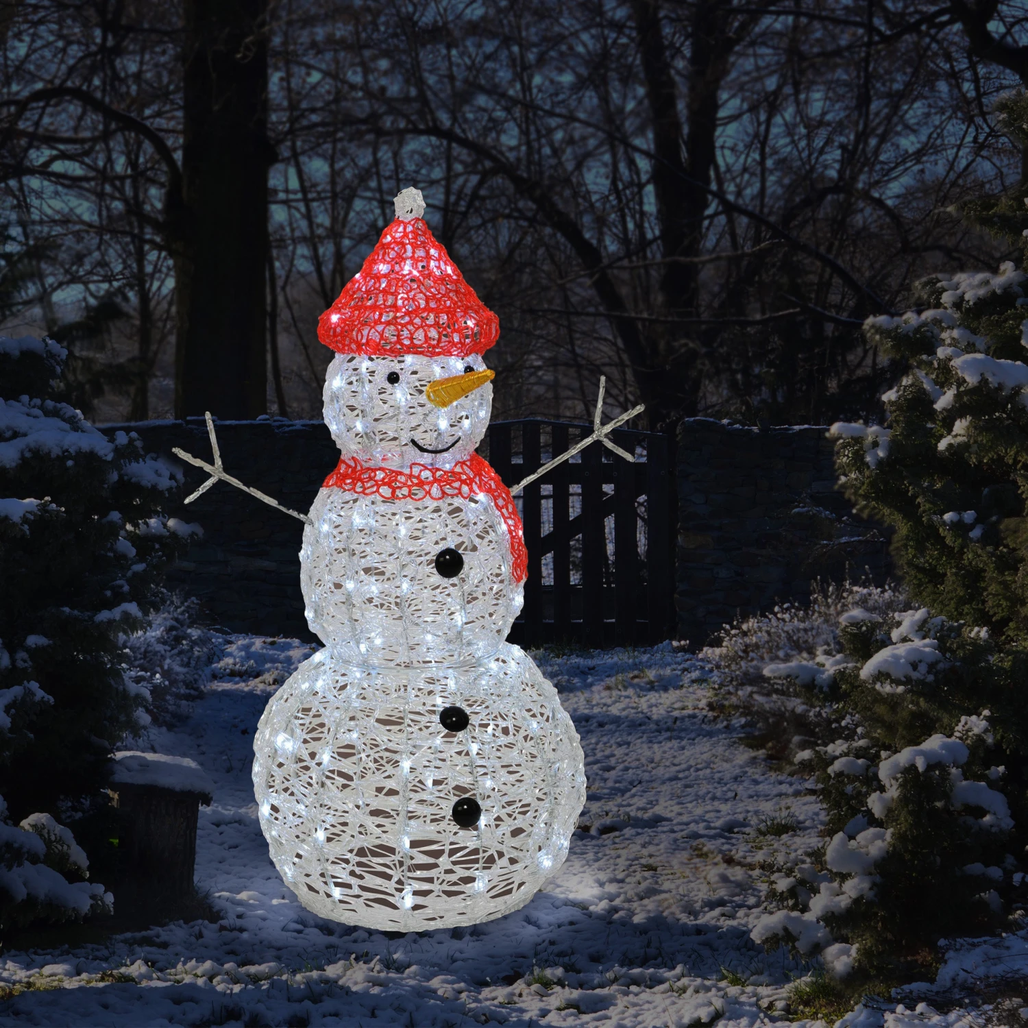 New β€οΈ Kaemingk Large Outdoor Snowman π Christmas Acrylic With Ice White LEDs π₯ 2 New β€οΈ Kaemingk Large Outdoor Snowman π Christmas Acrylic With Ice White LEDs π₯ - Image 2
