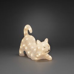 Best Sale ???? Kaemingk Acrylic Laying LED Lit Cat ???? -UK Christmas World Sales Store 6230 103.P.1.0 900554 2