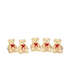 Buy 🌟 Konstsmide Set Of 5 Acrylic 🎁 Christmas Bears With 40 Warm White LEDs ⌛ -UK Christmas World Sales Store 6231 103.I.1.0