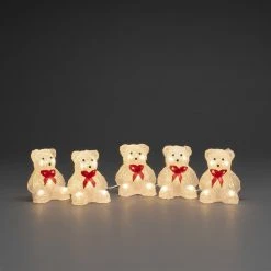 Buy 🌟 Konstsmide Set Of 5 Acrylic 🎁 Christmas Bears With 40 Warm White LEDs ⌛ -UK Christmas World Sales Store 6231 103.P.1.0