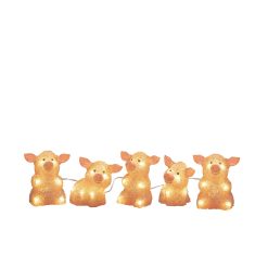 Best deal ✔️ Konstsmide Set Of 5 Acrylic Pigs Lit With 40 Warm White LEDs ???? -UK Christmas World Sales Store 6232 343.I.1.0