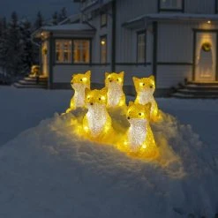 Best reviews of βοΈ Konstsmide Set Of 5 Acrylic Foxes With LED Lights π