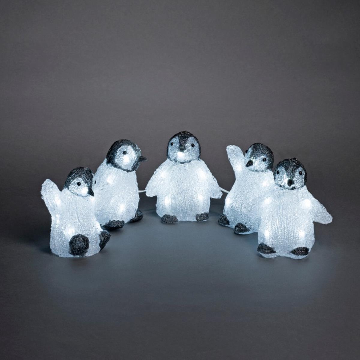 Set of 5 LED Lit Acrylic Penguins Discount ???? Konstsmide Set Of 5 LED Lit Acrylic Penguins ???? -UK Christmas World Sales Store 6266 203EE Copy