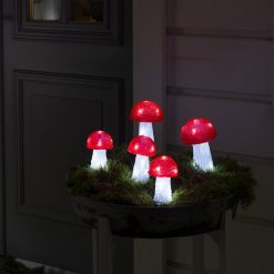 Flash Sale ???? Konstsmide Set Of 5 Acrylic ???? Christmas Mushroom Lights ????