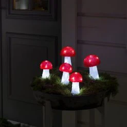 Flash Sale π Konstsmide Set Of 5 Acrylic π Christmas Mushroom Lights π