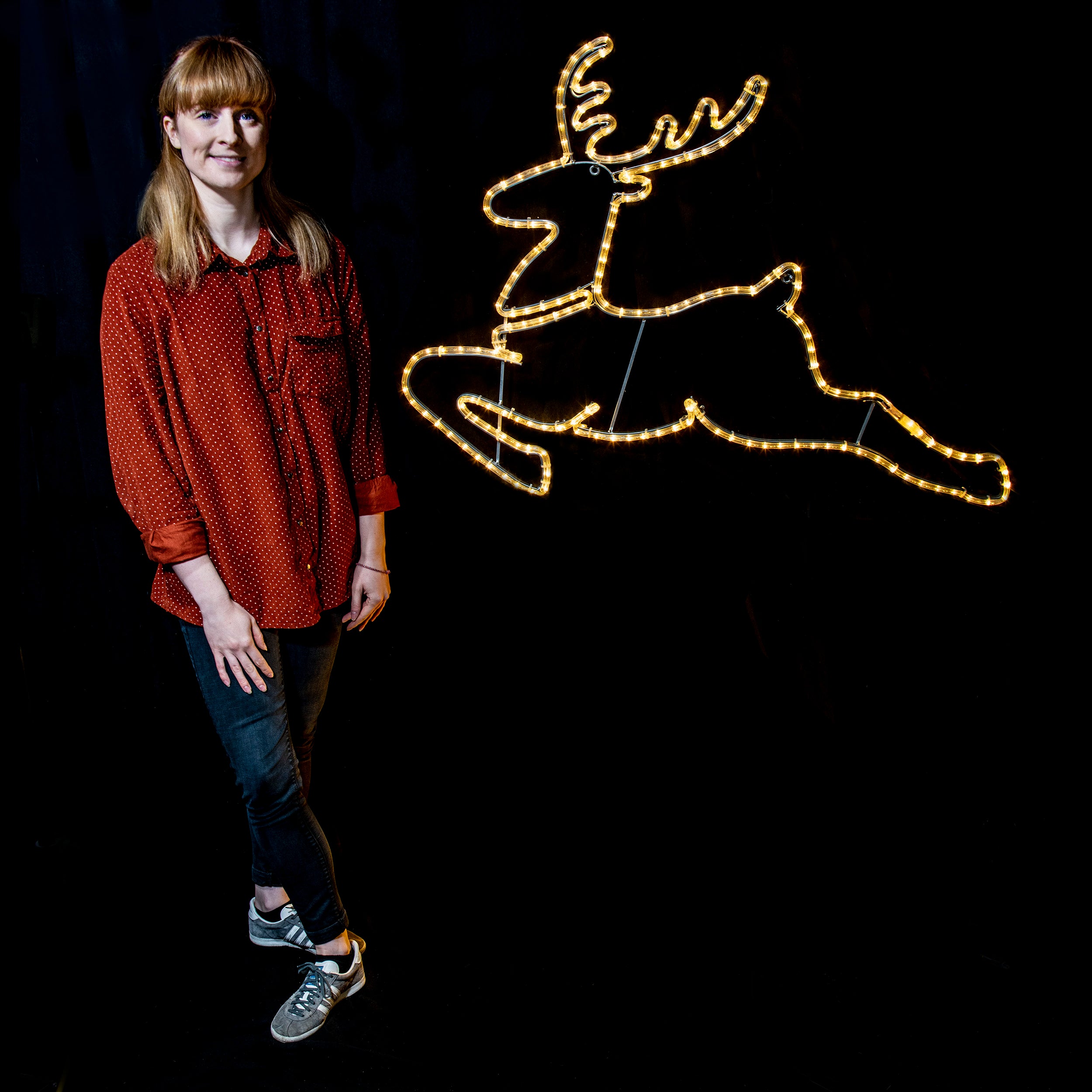 1.2m Leaping Reindeer Warm White LED Commercial Motif XP Connectable Range Wholesale ???? Festive Decorations 1.2m Leaping Reindeer Warm White LED Commercial Motif XP Connectable Range ???? -UK Christmas World Sales Store 63003 800509 1