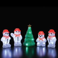 Flash Sale ???? Noma Set Of 4 Acrylic Snowmen & ???? Christmas Tree String Lights ????