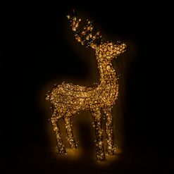 Cheap ❤️ Festive Decorations Large Woodland Glass-look Acrylic Reindeer Standing With In Warm White ????
