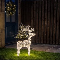 Hot Sale ???? Lumineo 90cm Acrylic Reindeer With Flashing Warm White LEDs ⌛