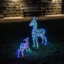 Hot Sale ???? Noma Set Of 2 Colour Changeable Deer & Fawn With Remote Control ???? 1 Hot Sale ???? Noma Set Of 2 Colour Changeable Deer & Fawn With Remote Control ???? -UK Christmas World Sales Store 900694 ColourChangeDeer Fawn