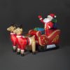 Discount ???? Snowtime 8ft Giant Inflatable Santa & Reindeer With Sleigh ????