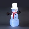 Best Sale 🎁 Snowtime 2.4m Snowman With Red Scarf LED Lit 🎄 Christmas Inflatable 👍