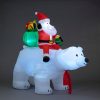 Top 10 ???? Snowtime 6ft Santa On Polar Bear Lit ❄ Christmas Inflatable ????