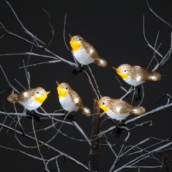 Discount ???? Snowtime Set Of 5 LED Lit Acrylic Robin Outdoor Display Lights ✔️
