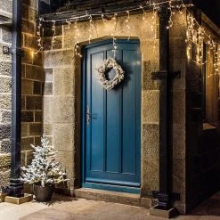 Promo ⌛ Kaemingk 3ft Pre Lit Snowy Norway Spruce Artificial 🔔 Christmas Tree 🔔 -UK Christmas World Sales Store FrostedPottedTree 1