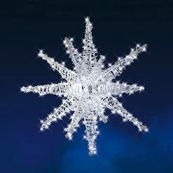 Best Pirce 🔥 Blachere 1.2m Giant 3D Pure White Icy Star Commercial 🎁 Christmas Display (Refurbished) 🧨