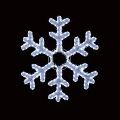 New 🔔 Premier 94cm Snowflake Tinsel Rope Light Silhouette With White LEDs 🔔